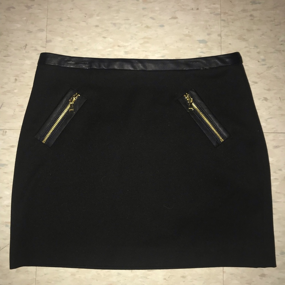 A black mini skirt